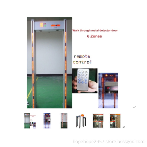 Saful TS-WD500 6 zones Metal detector door with adjustable sensitivity